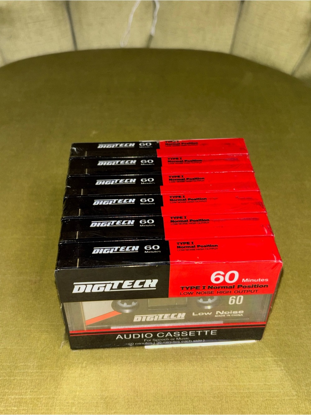 Digitech 60 Minute Low Noise High Output Type 1 Audio 6 Cassette Tape Sealed - Picture 3 of 4